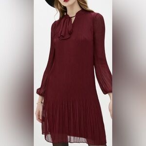 DKNY Deep Red Long Sleeve Dress Size 8